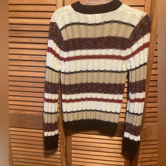 Cabot Cream, Brown, Rust and Blue Striped Sweater - Picture 2 of 12
